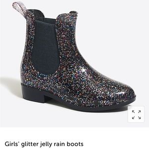 Crewcuts girls’ glitter jelly rain boots. NWOT size: 1